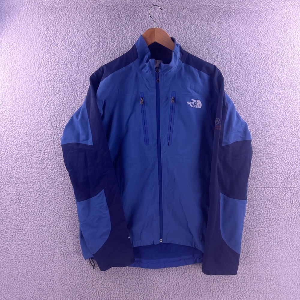 The North Face Summit Series Apex Softshell Jacket Mens Large Blue Full Zip